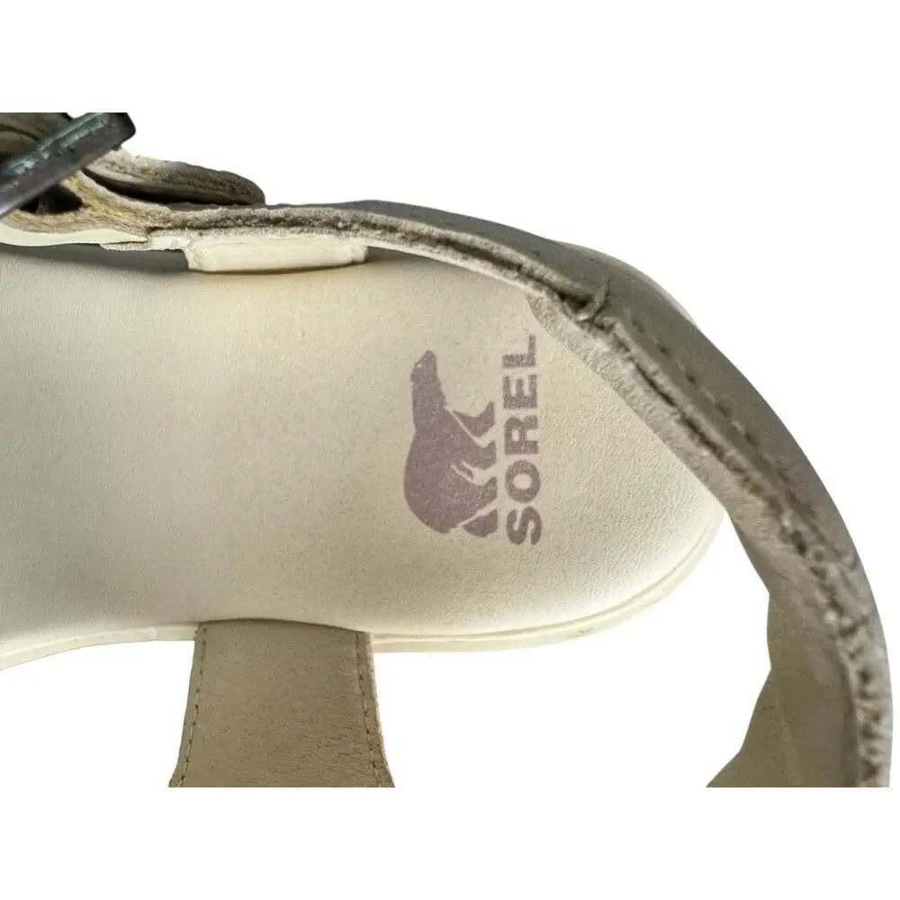 Sorel Womens Dayspring Platform Sandal Honey White Sz 7.5 Coastal Modern Neutral - Picture 8 of 11
